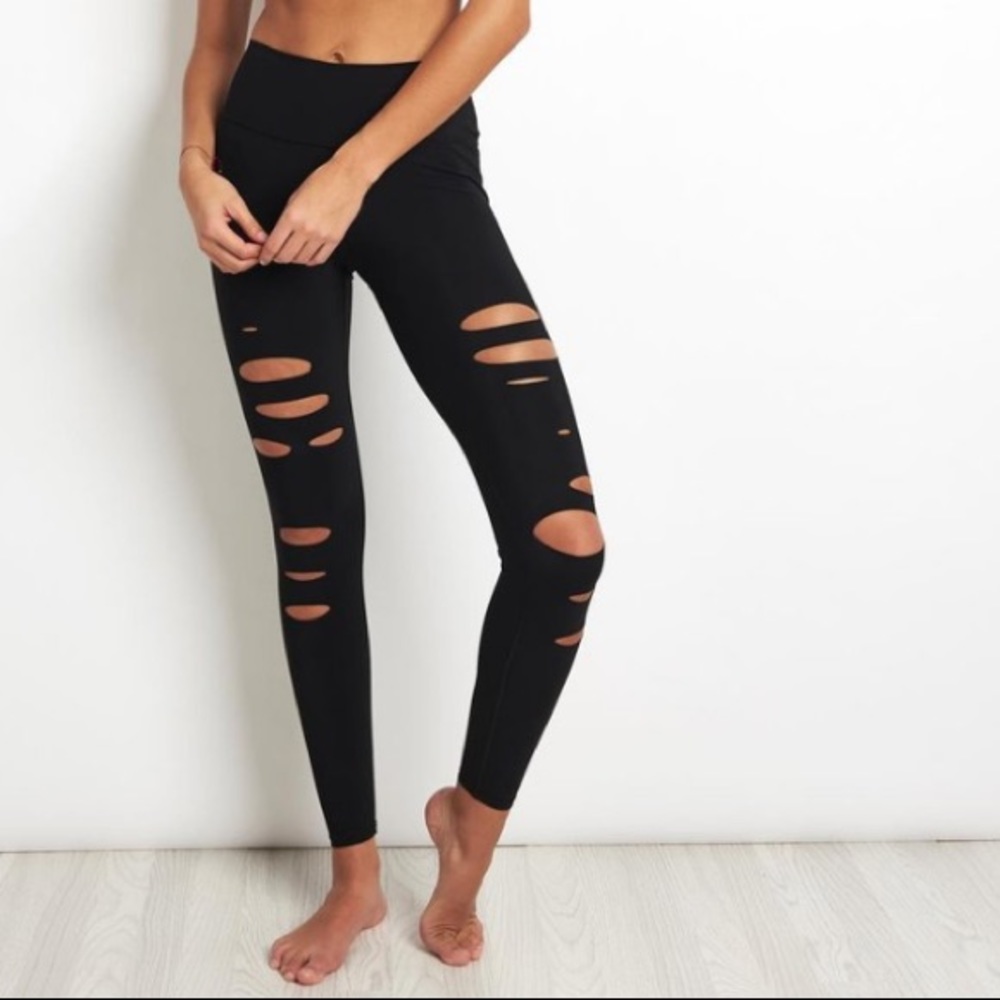 Alo Yoga High-Waist Ripped Warrior Legging